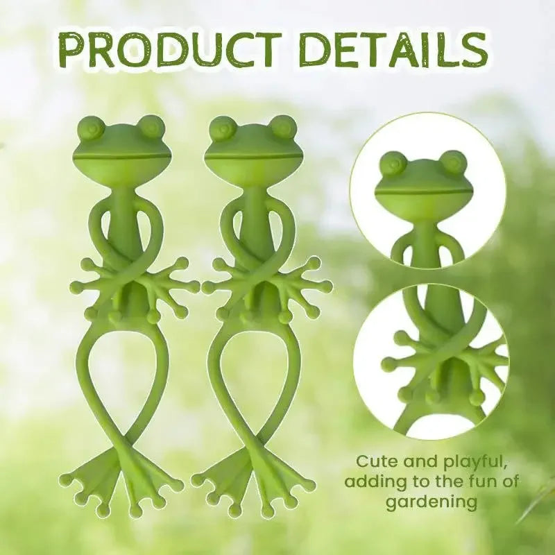 1Pc/4pcs Frog Plant Rack 13cm Frog Shaped Cable Wire Tie Twist Bendable Garden Plant Support Adjustable Flexible Clip for Stem