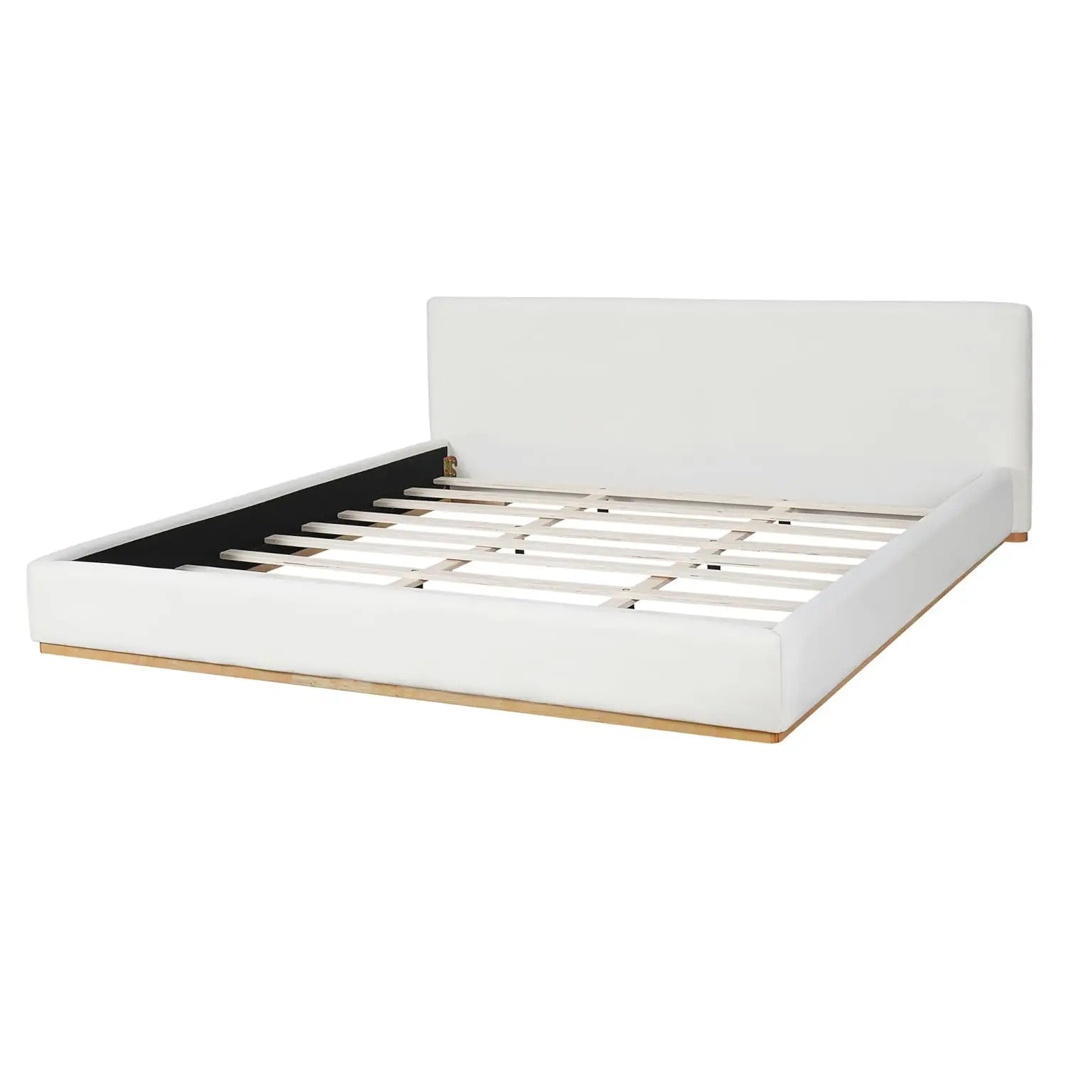 Modern King Size Platform Bed Frame with Cloud Headboard, King Size Boucle Cloud Platform Bed for Adult, Mattress Foundation, No