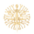 Beaut&Berry Unique Design Human Body Brooches for Women Characters Pins Casual Party Accessories New Gifts Friends Decoration