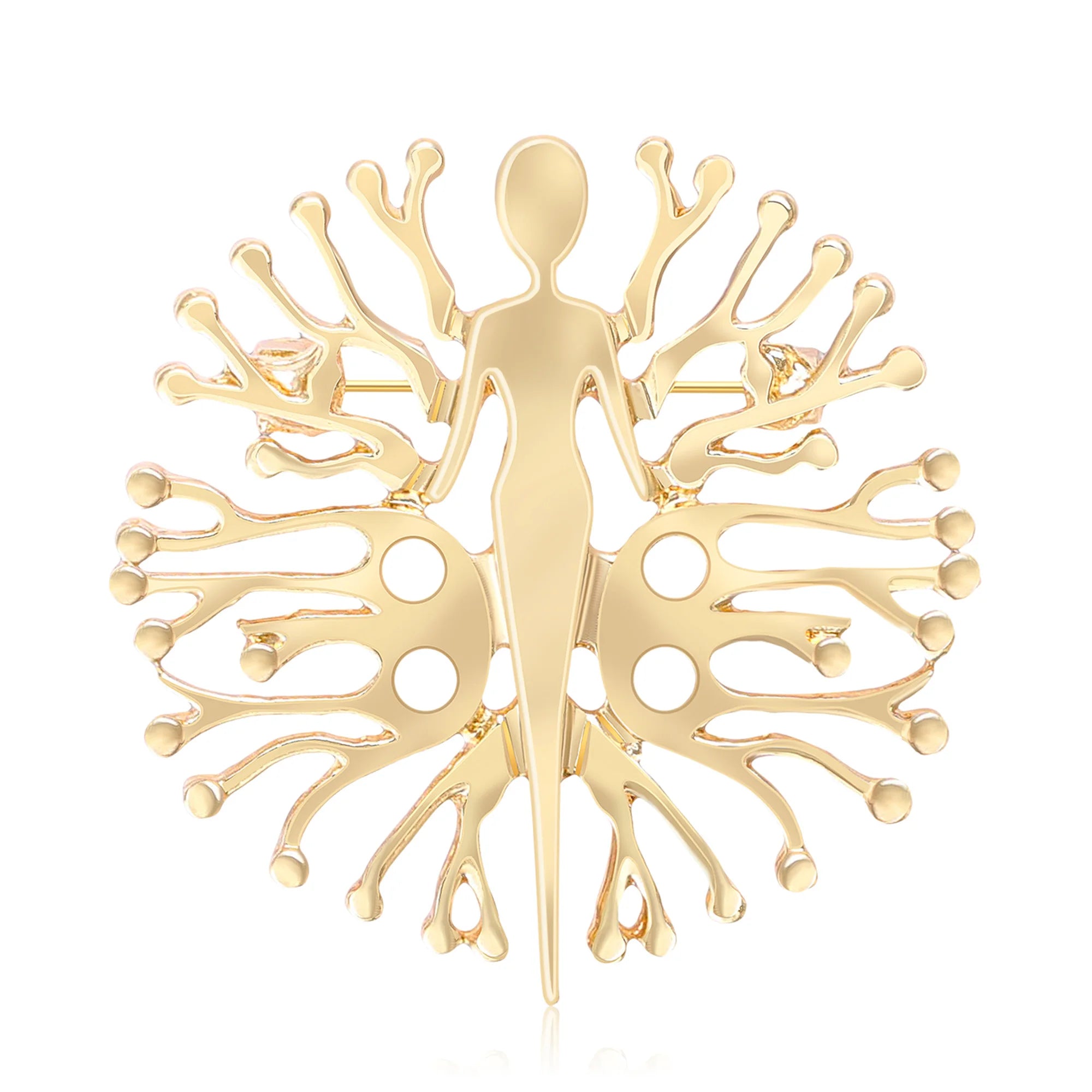 Beaut&Berry Unique Design Human Body Brooches for Women Characters Pins Casual Party Accessories New Gifts Friends Decoration