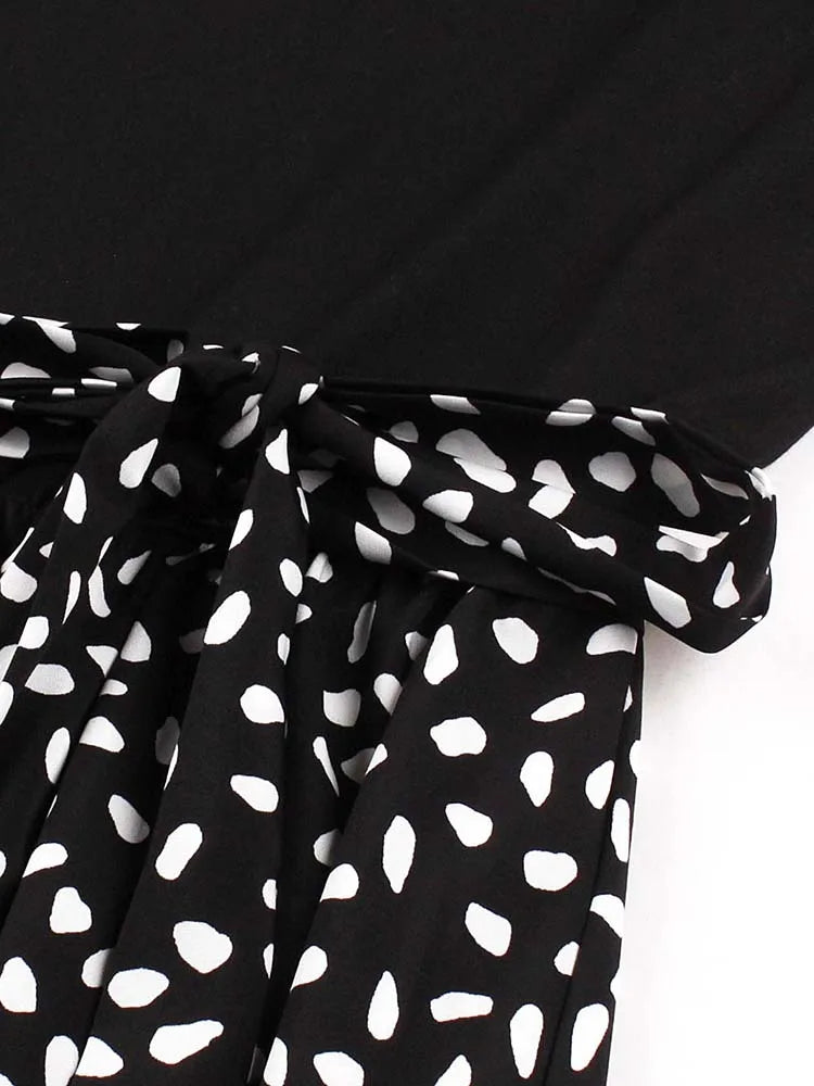Retro Vintage Women's Summer Dress V-Neck Sleeveless High Waist Chic Floral Print with Belt 50s Style
