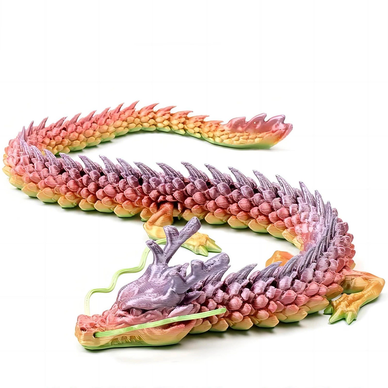 3D Printed Conjoined Dragon Ornaments, Movable Cartoon, Dragon Plants, rockery, Fish Tank Landscaping Decoration, 30cm 60cm