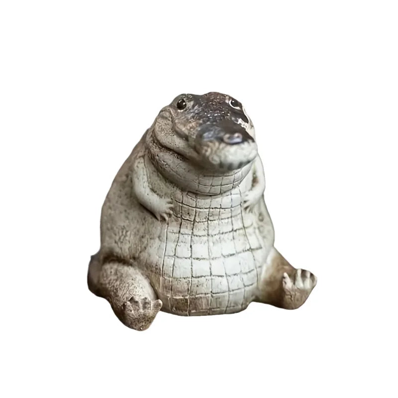 1PC Boutique Purple Sand Tea Petting Little Crocodile Tea Pet Ornaments Handmade Tea Ceremony Tea Play Financial TeaTable Gift