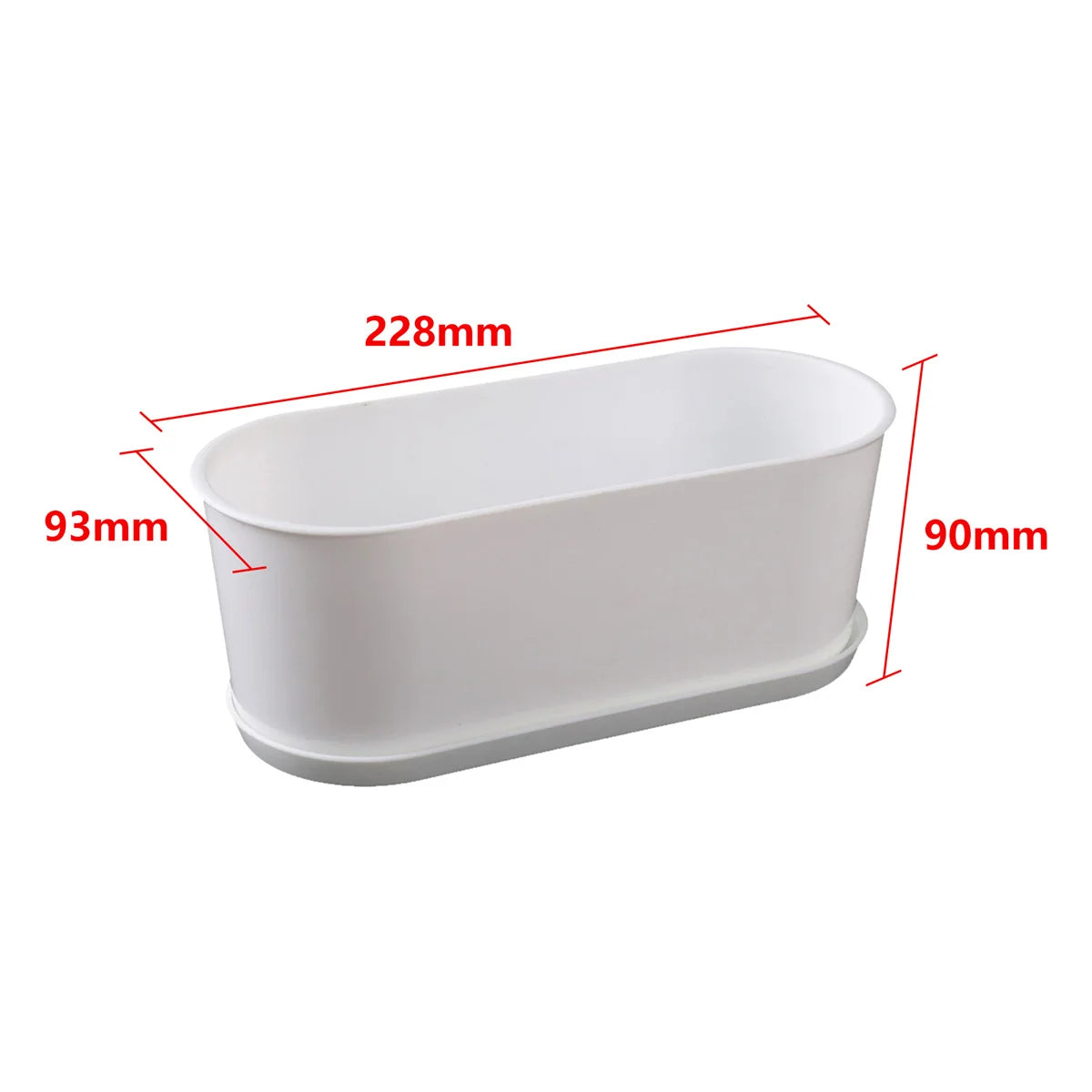 1/5Pcs White Modern Flower Pots With Trays Garden Balcony Desk Thicken Boxes Home Office Minimalist Bonsai Polygonal Containers