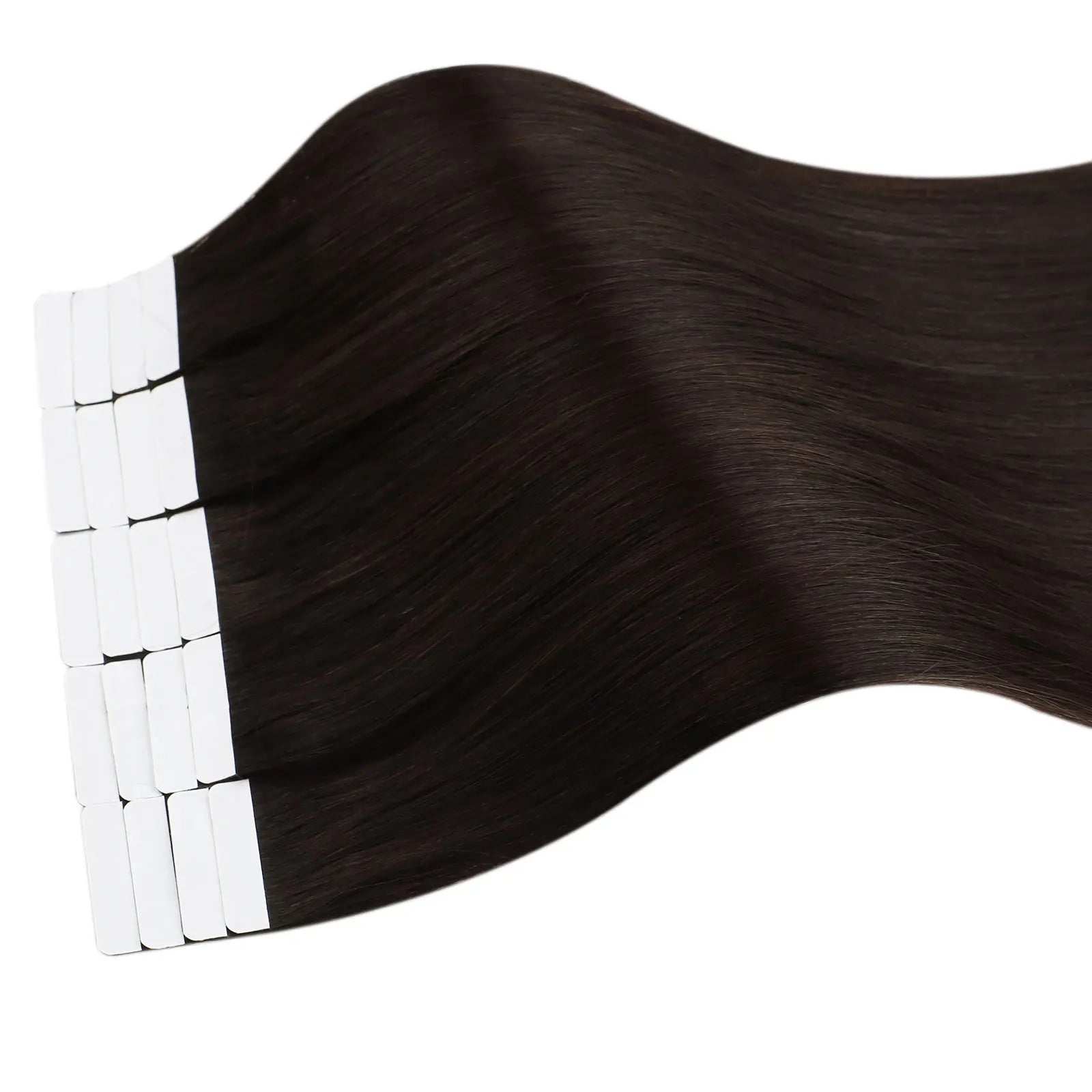 Ugeat Human Hair Tape in Extensions Brown Hair Extensions Real Human Hair Dark Brown Remy Hair Invisible Double Sided