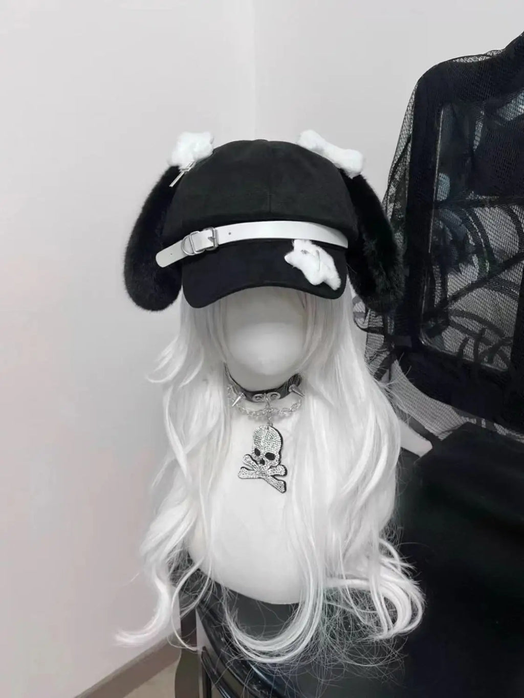 Women's Kawaii Hat Sweet Style New Fashion Cap Grey Dog Eared Cap Subculture Beret Cute Individualistic Embodying Otaku Culture