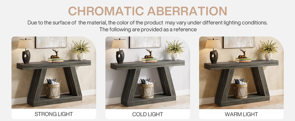 Tribesigns 55-Inch Rustic Console Table with Storage Industrial Wooden Entryway Table for Hallway Living Room