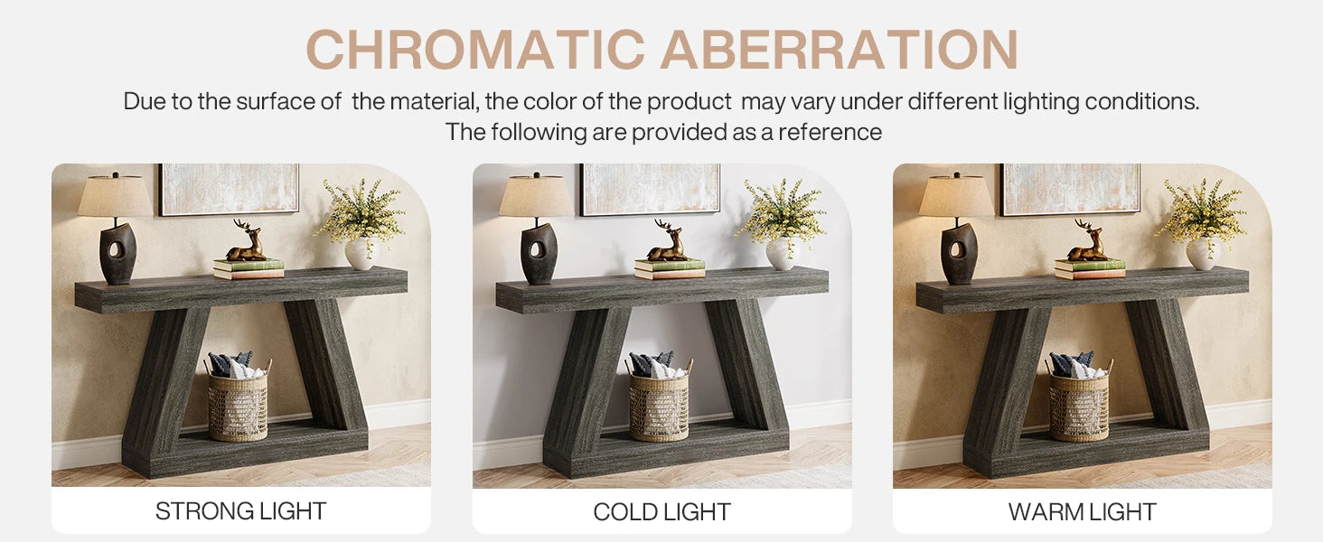 Tribesigns 55-Inch Rustic Console Table with Storage Industrial Wooden Entryway Table for Hallway Living Room