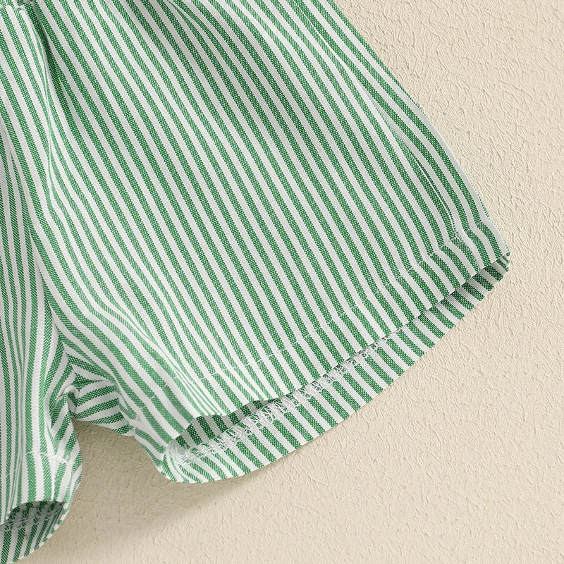 Toddler Boy Easter Bunny Carrot Print Short Sleeve T-shirt and Plaid Shorts Set for Spring Holiday Outfit