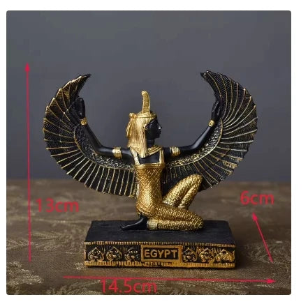 Egyptian Gods and Goddess Isis Statue Study Decoration Egypt Ornament Gift Guardian God of The Earth Home Desktop Decor Souvenir