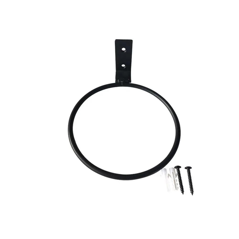 Metal Flower Pot Holder Ring Railing Wall Mounting Planter Pot Stand Stylish Sturdy Planter Rack For Office Outdoor Decor
