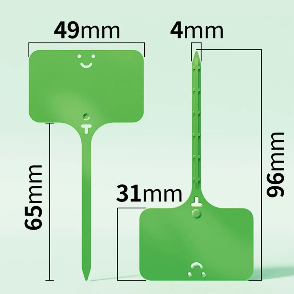 100Pcs T-type Sign Tags Garden Plant Labels Colorful Garden Decoration Name Tag Plastic Waterproof Plastic Marker Tags