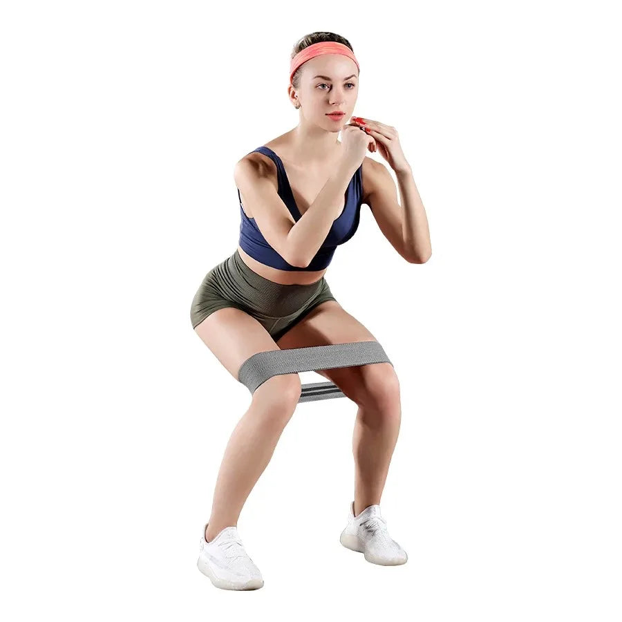 Glute Thigh Elastic Workout Bands Fabric Resistance Hip Booty Bands Squat Circle Stretch Fitness Strips Loops Yoga Gym Equipment