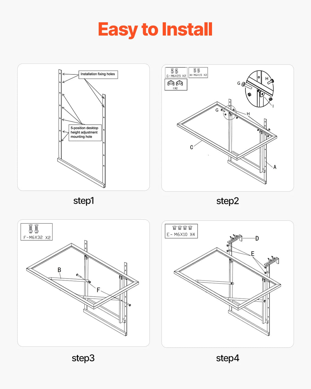 VEVOR Balcony Hanging Table Metal Folding Balcony Railing Table Outdoor Balcony Bar Table for Railings Serving Table for Patio