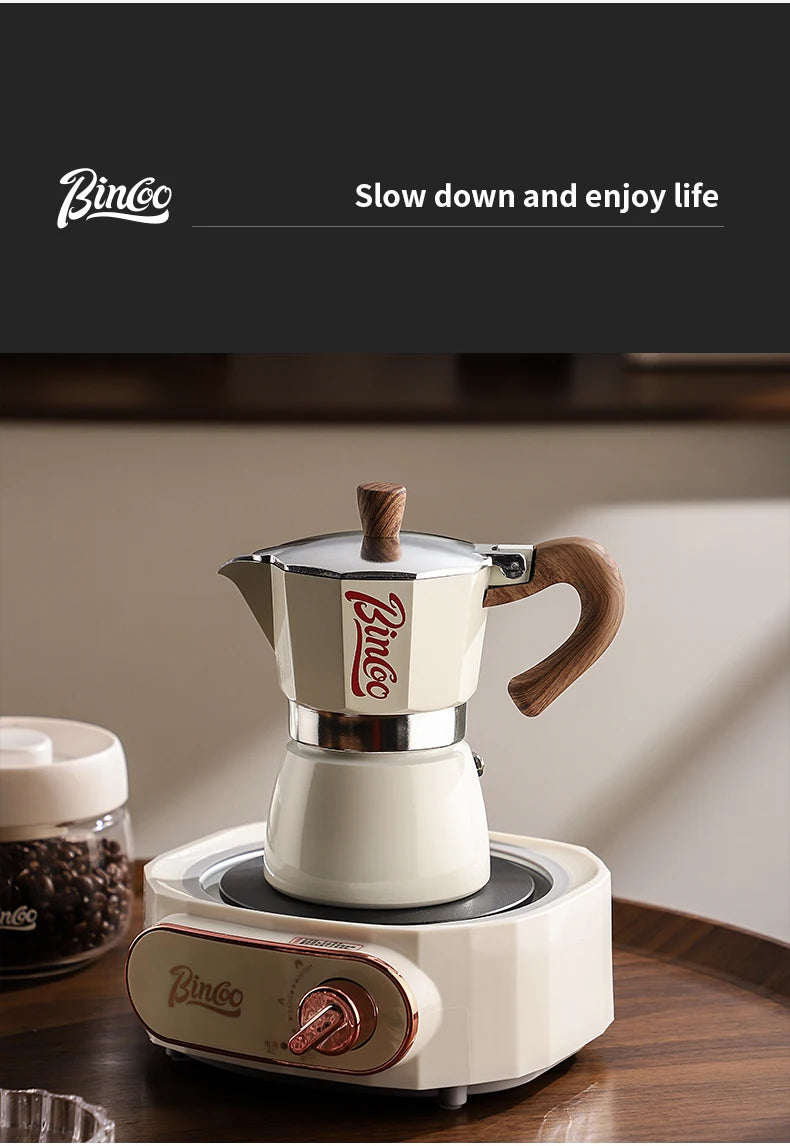 Bincoo Mocha Moka Coffee Pot Aluminum Espresso Maker Italian Coffee Professional Home Barista Accessories Coffee Tools 300ml