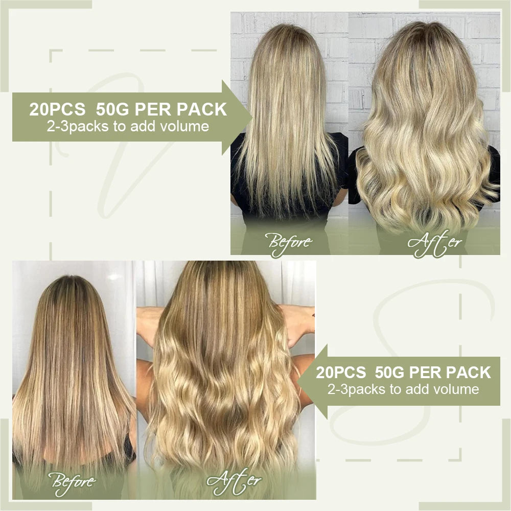 VeSunny Tape in Hair Extensions Human Hair Brown Balayage Cool Brown Fading to Ash Brown with Blonde Long Hair Extensions