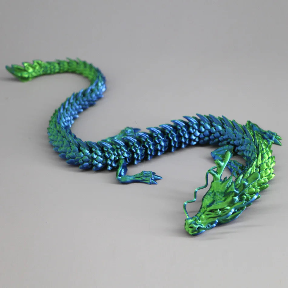 3D Printed Conjoined Dragon Ornaments, Movable Cartoon, Dragon Plants, rockery, Fish Tank Landscaping Decoration, 30cm 60cm