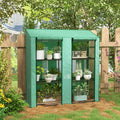 Outsunny 3-Tier Garden Greenhouse 143X46X141/151 cm Green