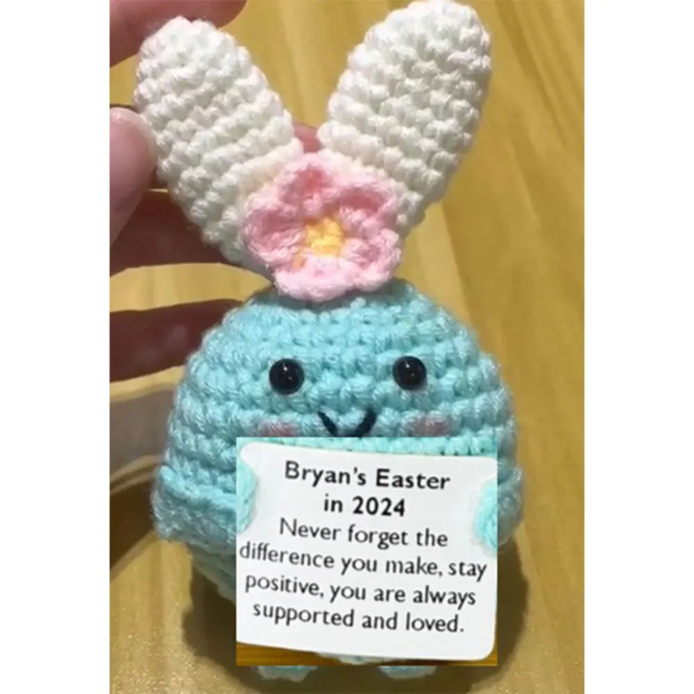 1/7pcs Easter Fun Handmade Emotional Support Doll Gift Crochet Encouragement Crochet Doll Ornament Cute Room Decoration