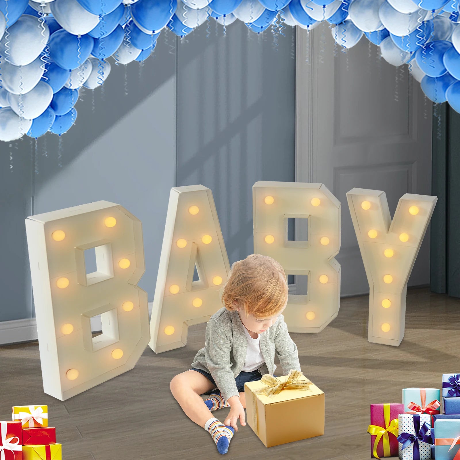 Light Up Letters Party Decoration Led Letter Lights Led Letter Light White For Baby Birthdays, Baby Showers, New Year, Family