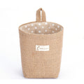 Nordic Style Small Hanging Wall Pocket Storage Basket Sack Sundries Organizer Cosmetic Organizer Cotton Linen Toy Storage Bag