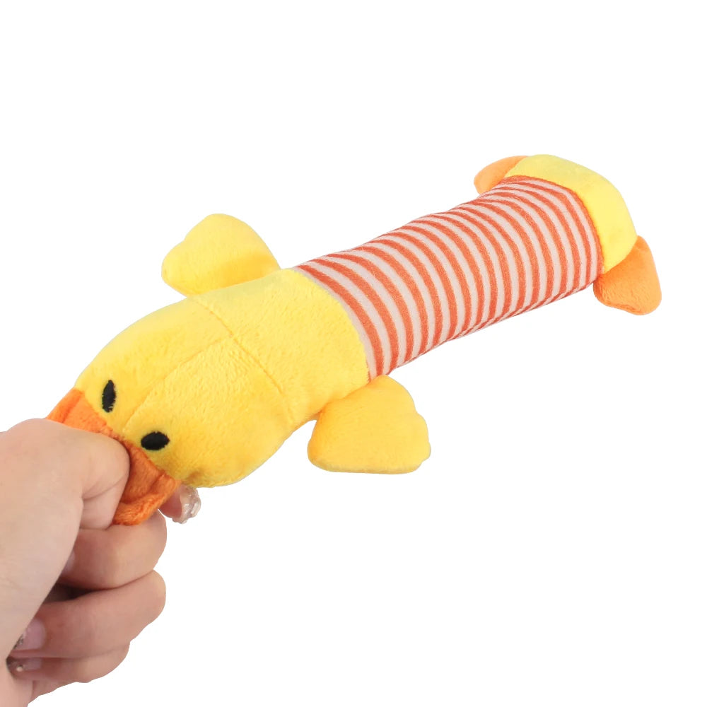 Dog Cat Fleece Toys Elephant Duck Pig  Chicken Legs  Pet Funny Plush Toys Fit for All Pets Popular Squeak Chew Sound Dolls