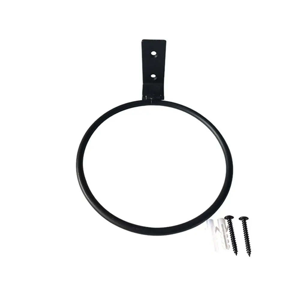 Metal Flower Pot Holder Ring Railing Wall Mounting Planter Pot Stand Stylish Sturdy Planter Rack For Office Outdoor Decor