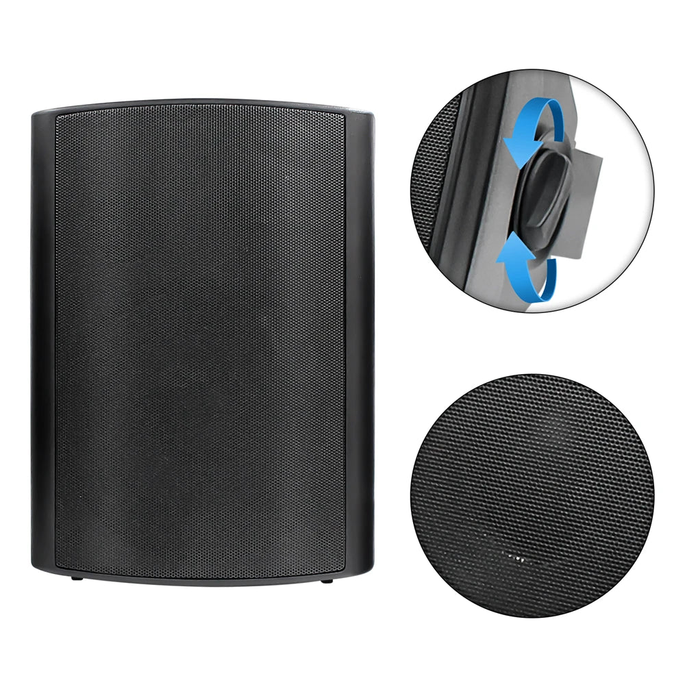 Herdio 2PCS 6.5'' 400W Outdoor Passive Speakers Wired Waterproof With Powerful Bass Wall Mount Speakers For Indoor Patio Covered