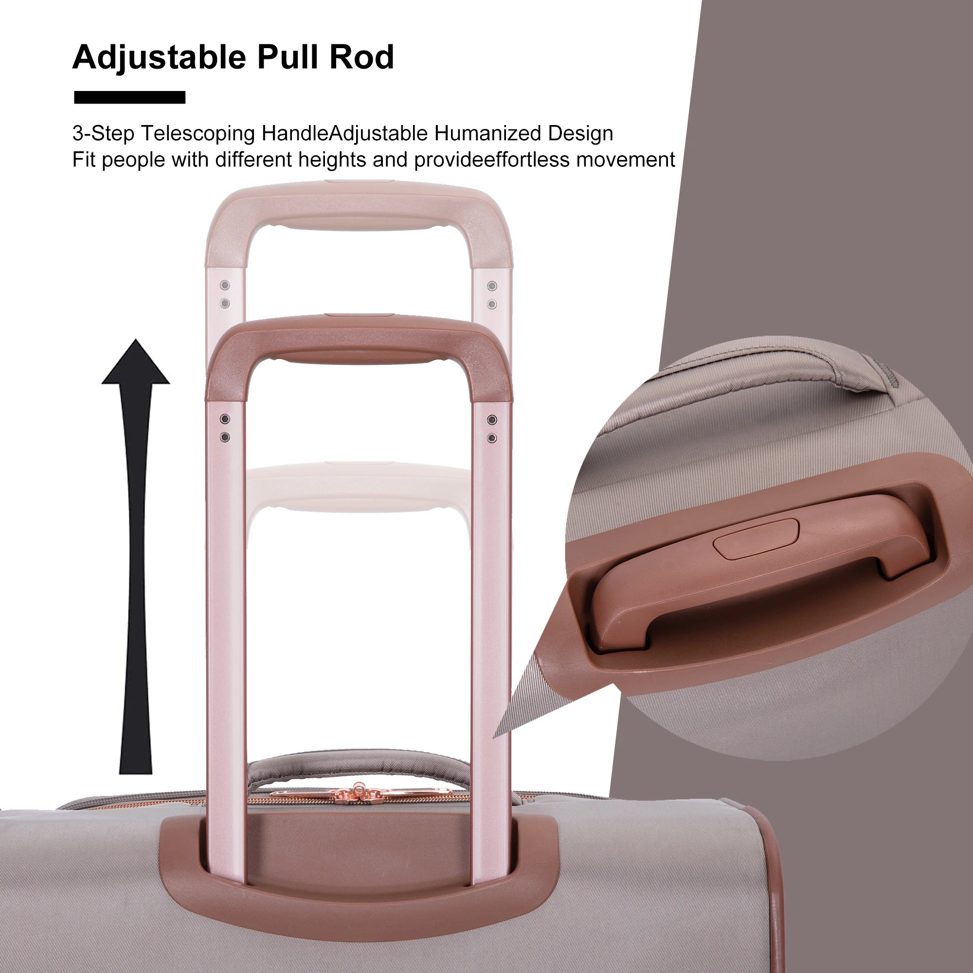 Travelhouse 4 Piece Luggage Set Softside Expandable Lightweight Suitcase with Double Spinner Wheels