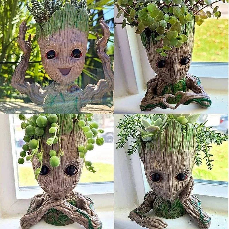 Modern Flower Vase Groot Flower Arrangement Home Living Room Decoration Cartoon Vases Ornament Plants Potted Decoration Crafts