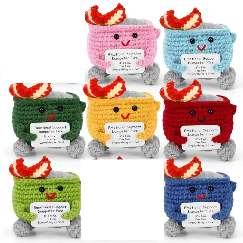 1/7pcs Easter Fun Handmade Emotional Support Doll Gift Crochet Encouragement Crochet Doll Ornament Cute Room Decoration