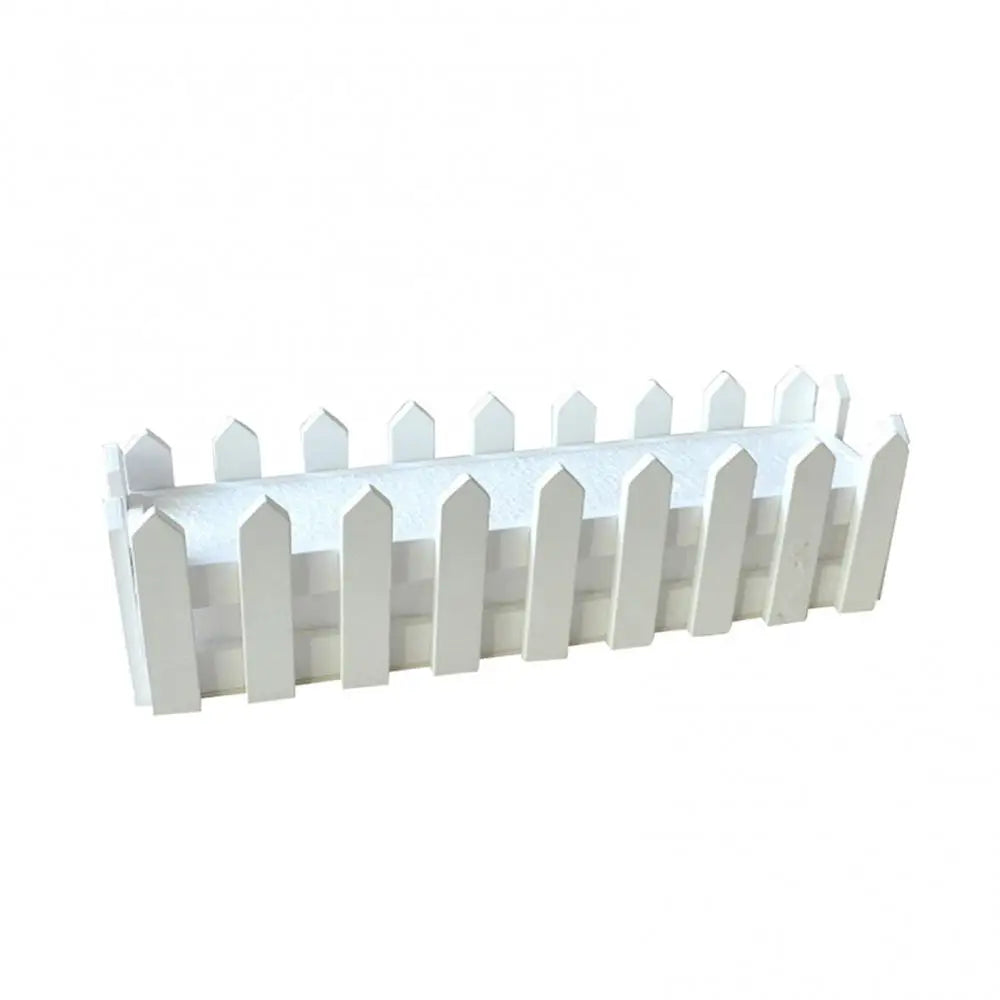 Wooden Flower Pot Fence Plant Basket Container Planter Home Garden Wedding Decor Mini Plant Pots With Bamboo White Wooden Fence