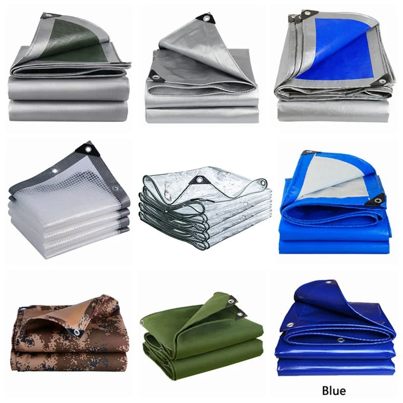 0.33MM Transparent PE Tarpaulin Garden Plant Shed Keep Warm Grid Rainproof Cloth Balcony Windows Rain Cover Waterproof Awning