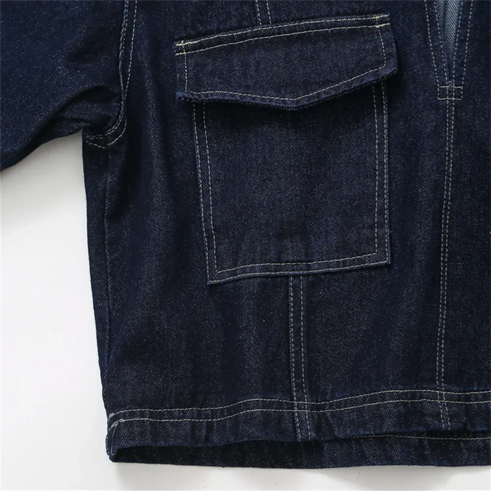 Summer New Women's Fashion Temperament Casual Versatile V-neck Short Denim Shirt Double Breasted Denim Skirt Suits Outfits