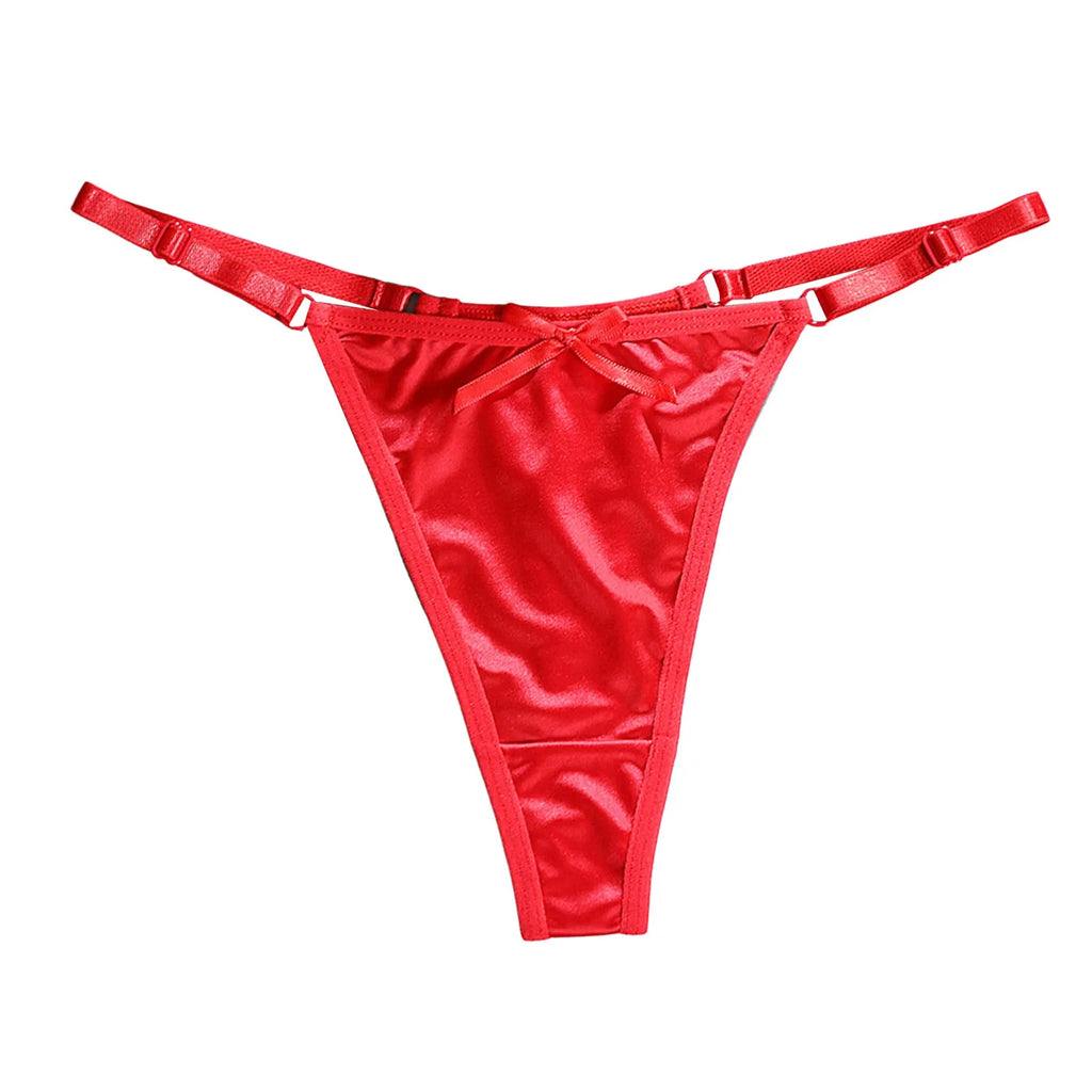 Low-Waisted T-Back Panty Ladies Thong Sexy Underwear Adjustable Thin Strap Seamless Thong For Women Pure Desire Erotic Lingerie