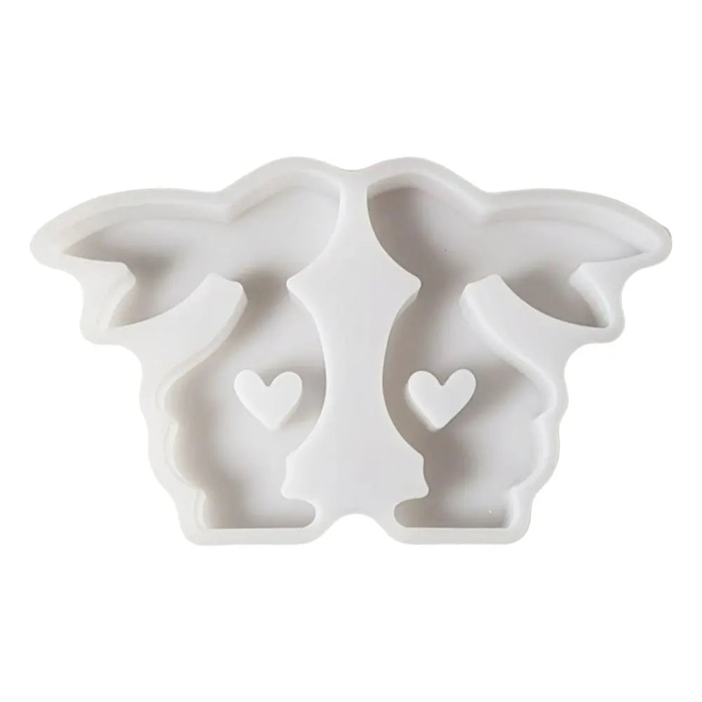 Easter Bunny Concrete Molds Cute Rabbit Gypsum Molds Plaster Mold for Easter Table Decor