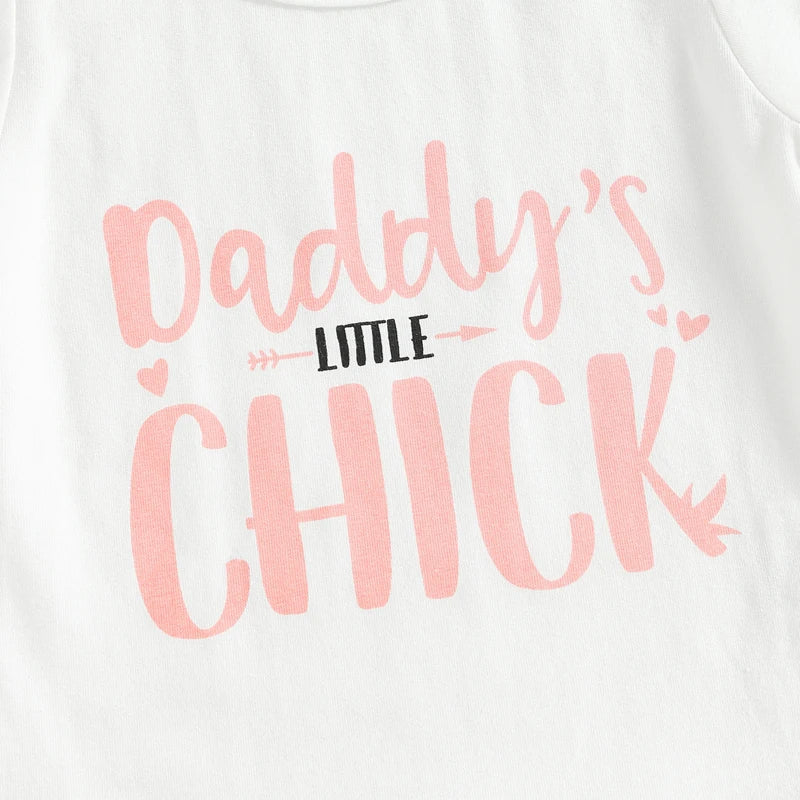 Baby Girls Easter Outfit Sets Pink Ruffle Sleeve Top Bunny Print Leggings Matching Headband and Bow