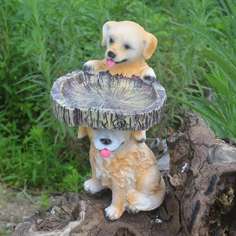 Garden animal resin bird feeder hummingbird bathtub outdoor decorative ornaments sculpture resin crafts.Outdoor decoration