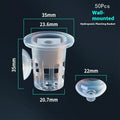 【E】50Pcs Hydroponic Planting Basket Plant Planting Container Floating Turtle Planting Pots Fish Tank Planting Water Plant Cup