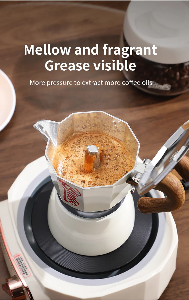 Bincoo Mocha Moka Coffee Pot Aluminum Espresso Maker Italian Coffee Professional Home Barista Accessories Coffee Tools 300ml