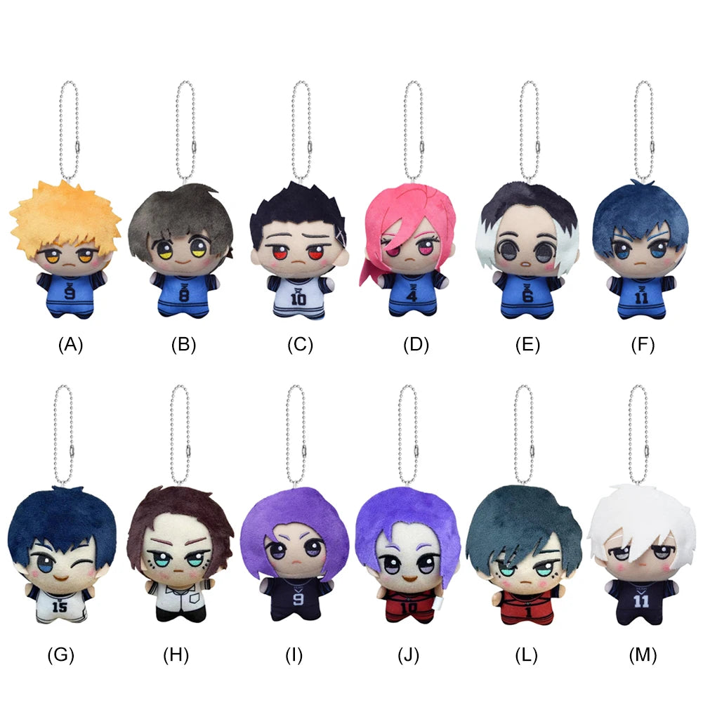 11cm Blue Lock Plush Toy Pendant Seishiro Nagi Isagi Yoichi Chigiri Bachira Meguru Mikage Reo Rin Itoshi Backpack Keychain Gift