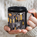 Funny Coffee Mug Toolbox Design Wrench Pattern Mechanic Water Cup Ceramic Sturdy Mechanic Mug Auto/Car Mechanic Gift