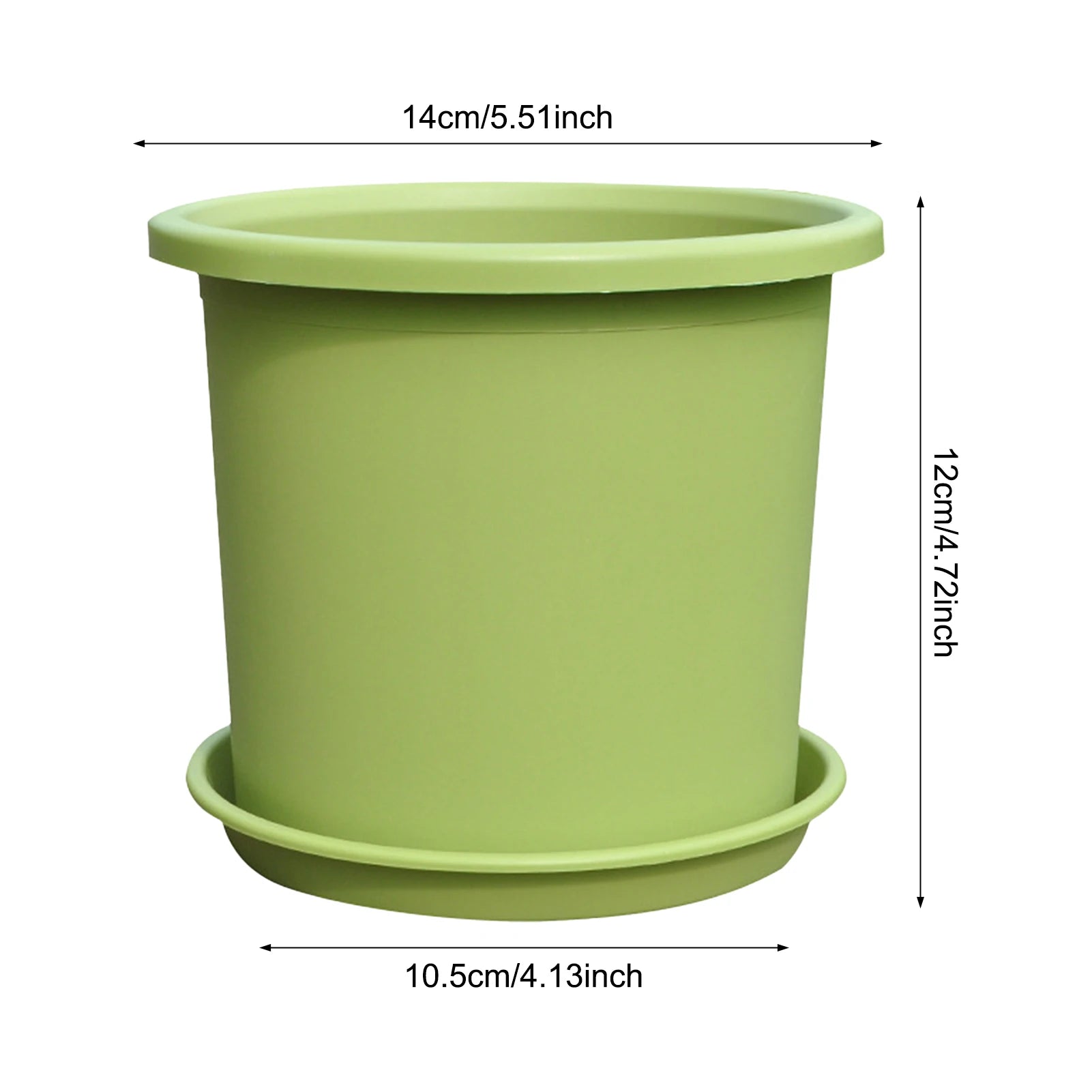Thickened Resin Flowerpot With Tray Big Vase Rose Hydrangea Planting Pot Home Balcony Decoration Four Seasons Gardening Supplies