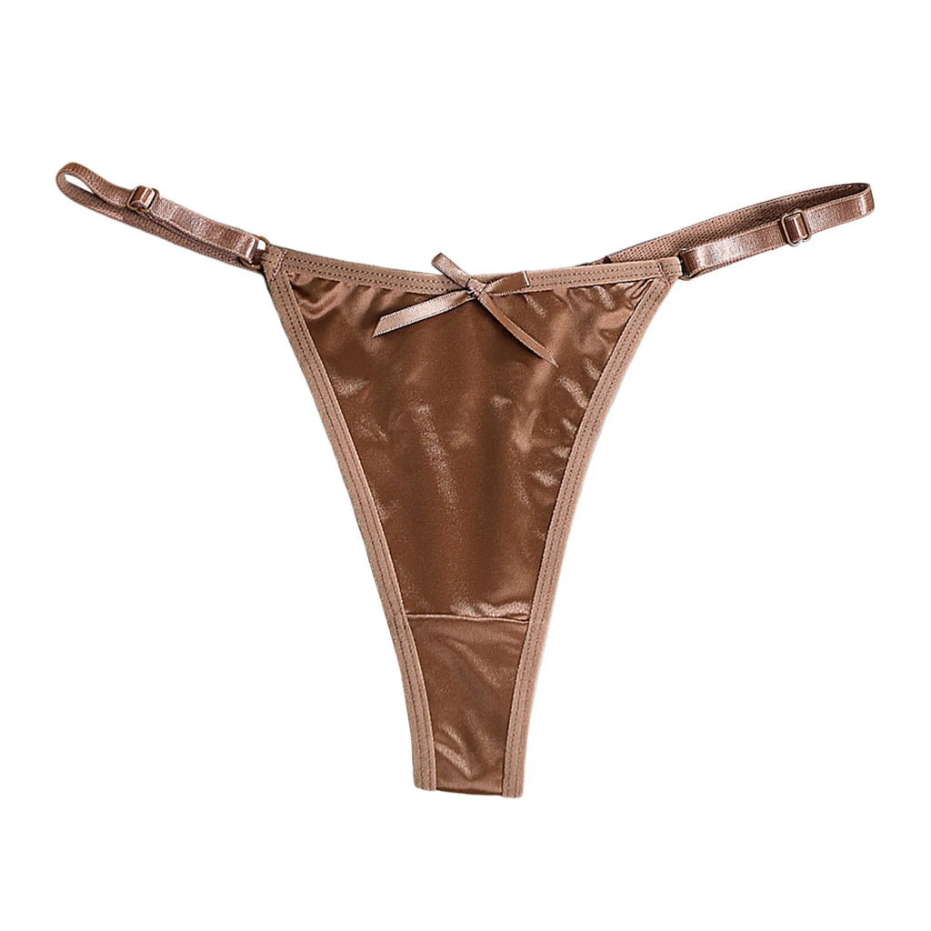Low-Waisted T-Back Panty Ladies Thong Sexy Underwear Adjustable Thin Strap Seamless Thong For Women Pure Desire Erotic Lingerie