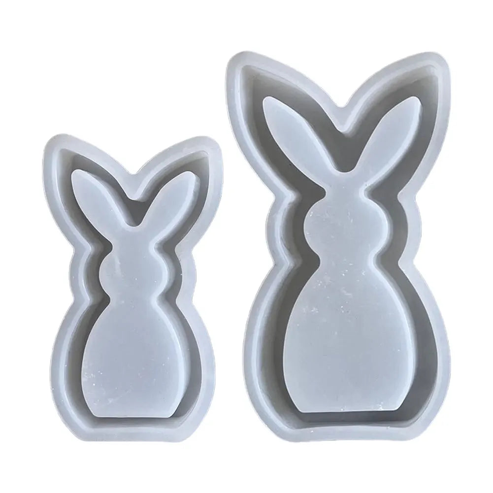 Easter Bunny Concrete Molds Cute Rabbit Gypsum Molds Plaster Mold for Easter Table Decor