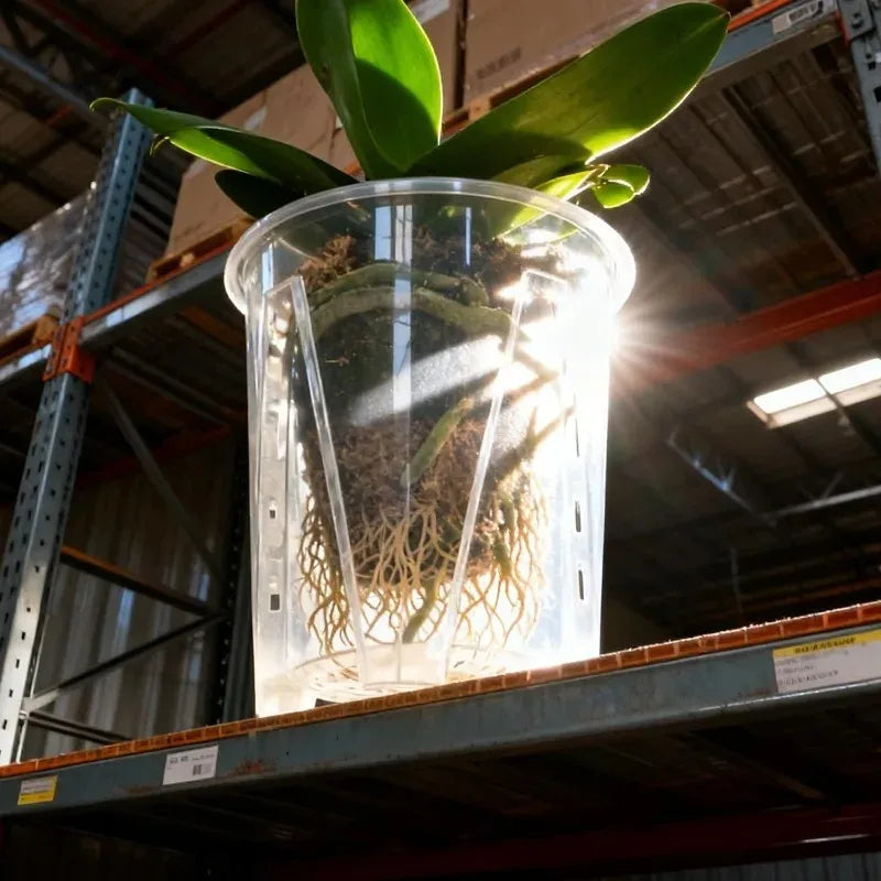S/M/L/XL Clear PP Plastic Root Control Breathable Flower Pot Orchid Air Holes Plants Enhanced Drainage Garden Pot Home Garden