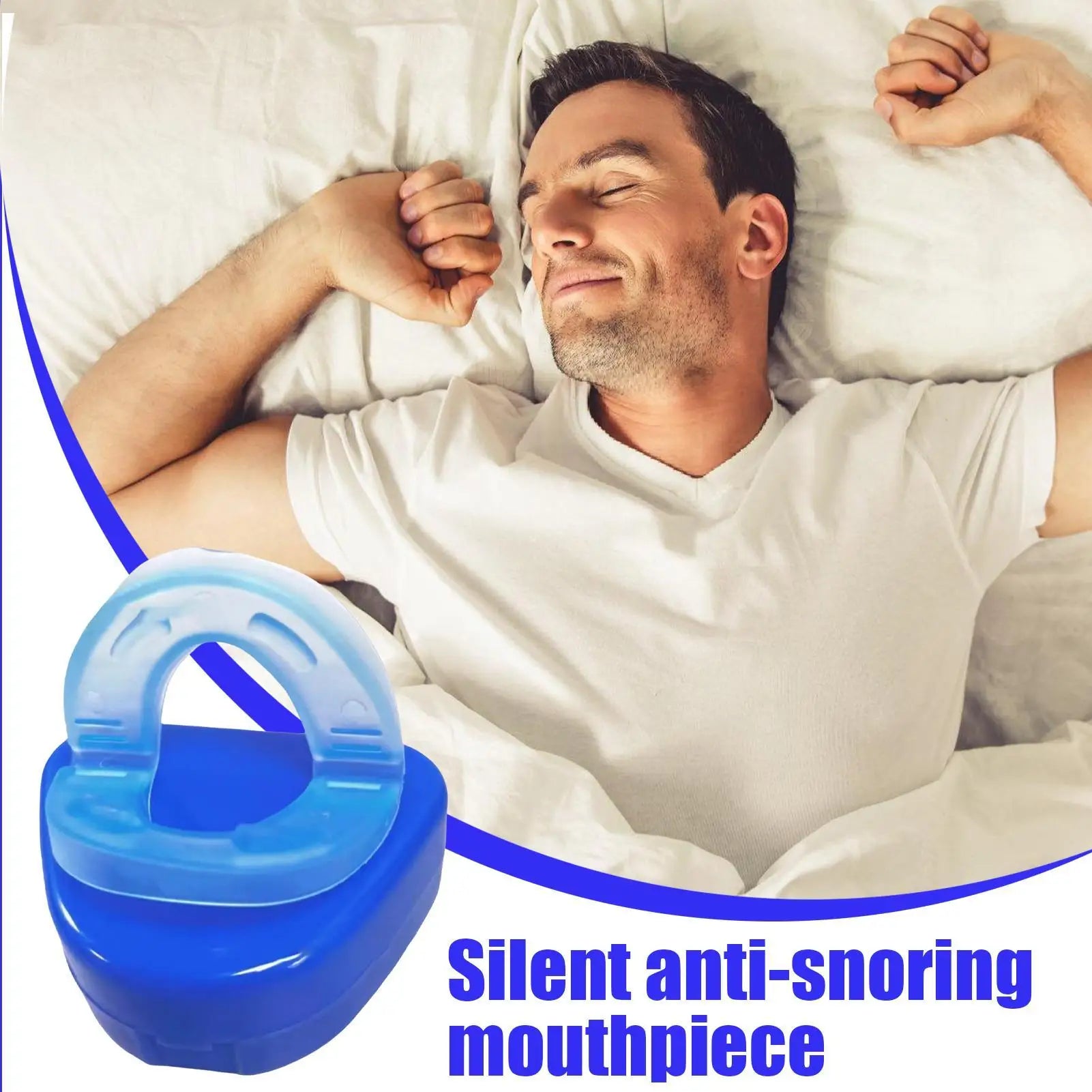 Anti Snoring Mouthpiece Reusable Snore Device Stopper Anti Snoring Mouth Guard Braces Sleeping Anti-Snoring Devices