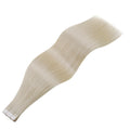 Laavoo Tape in Human Hair Extensions Real Brazilian Hair Straight Natural 100% Real Human Hair Pure Color 12-24inch Tape in Hair
