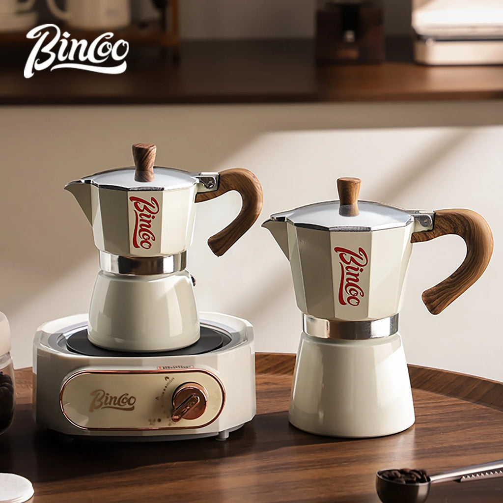 Bincoo Mocha Moka Coffee Pot Aluminum Espresso Maker Italian Coffee Professional Home Barista Accessories Coffee Tools 300ml