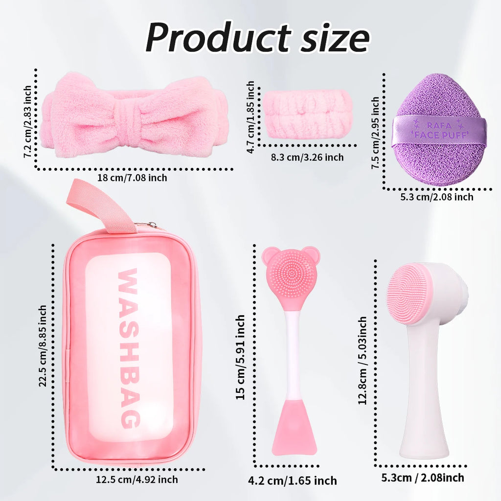 7-piece beauty suit, essential for traveling, beauty lovers, makeup beginners.